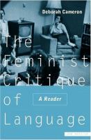 The feminist critique of language : a reader /