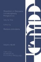 Repetition in discourse : interdisciplinary perspectives /