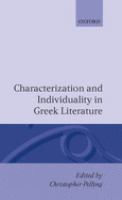 Characterization and individuality in Greek literature /