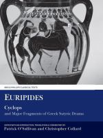 Euripides : Cyclops and major fragments of Greek satyric drama /