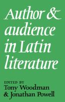 Author and audience in Latin literature /