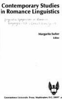 Contemporary studies in Romance linguistics /