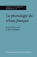 La Phonologie du schwa français /