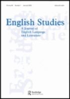 English studies; a journal of English language and literature.