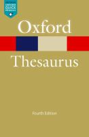 Oxford paperback thesaurus