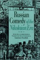 Russian comedy of the Nikolaian era /