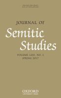 Journal of Semitic studies
