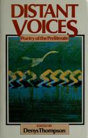 Distant voices : poetry of the preliterate /