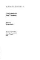 The Ballad and oral literature /