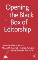 Opening the black box of editorship /