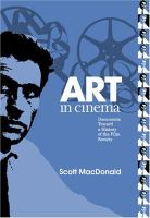 Art in Cinema : documents toward a history of the film society /