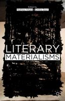 Literary materialisms /