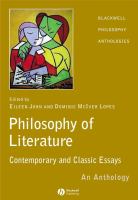 Philosophy of literature : contemporary and classic readings : an anthology /