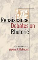 Renaissance debates on rhetoric /