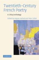 Twentieth-century French poetry : a critical anthology /