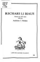 Richars li Biaus : roman du XIIIe siècle /