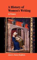 A history of women's writing in France /