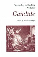 Approaches to teaching Voltaire's Candide /