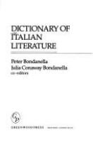 Dictionary of Italian literature /