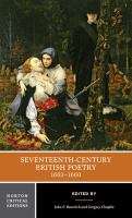 Seventeenth-century British poetry, 1603-1660 : authoritative texts, criticism /