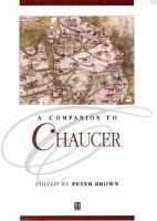 A companion to Chaucer /