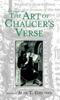 Essays on the art of Chaucer's verse /