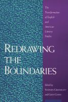 Redrawing the boundaries : the transformation of English and American literary studies /