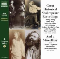 Great historical Shakespeare recordings ; and, A miscellany.