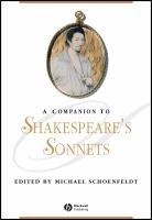 A companion to Shakespeare's sonnets /