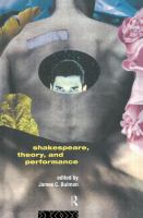 Shakespeare, theory, and performance /