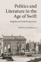 Politics and literature in the age of Swift : English and Irish perspectives /