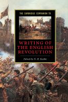 The Cambridge companion to writing of the English Revolution /