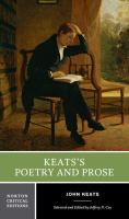 Keats's poetry and prose : authoritative texts, criticism /