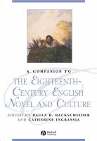 A companion to the eighteenth-century English novel and culture /