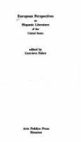 European perspectives on Hispanic literature of the United States /