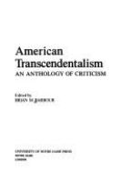 American transcendentalism : an anthology of criticism /