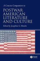 A concise companion to postwar American literature and culture /