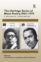 The heritage series of Black poetry, 1962-1975 : a research compendium /