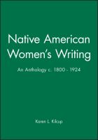Native American women's writing c. 1800-1924 : an anthology /