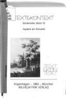 Aspekte der Romantik : Vorträge des Kolloquiums am 25. und 26. April 1983 /