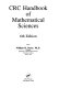 CRC handbook of mathematical sciences /