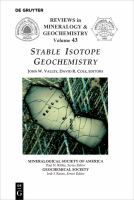 Stable isotope geochemistry /