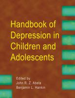 Handbook of depression in children and adolescents /