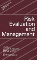 Risk evaluation and management /