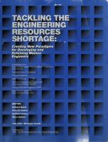 Tackling the engineering resources shortage : creating new paradigms for developing and retaining women engineers : proceedings of an International Engineering Foundation conference : July 1998, Montreal, Canada /