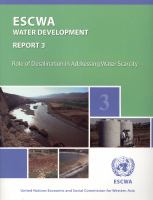 Role of desalination in addressing water scarcity /