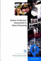 Cleaner production assessment in dairy processing /