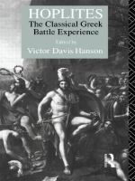 Hoplites : the classical Greek battle experience /
