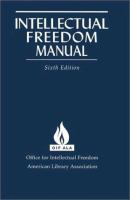 Intellectual freedom manual /