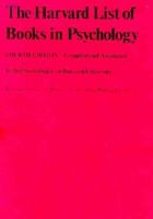 The Harvard list of books in psychology /